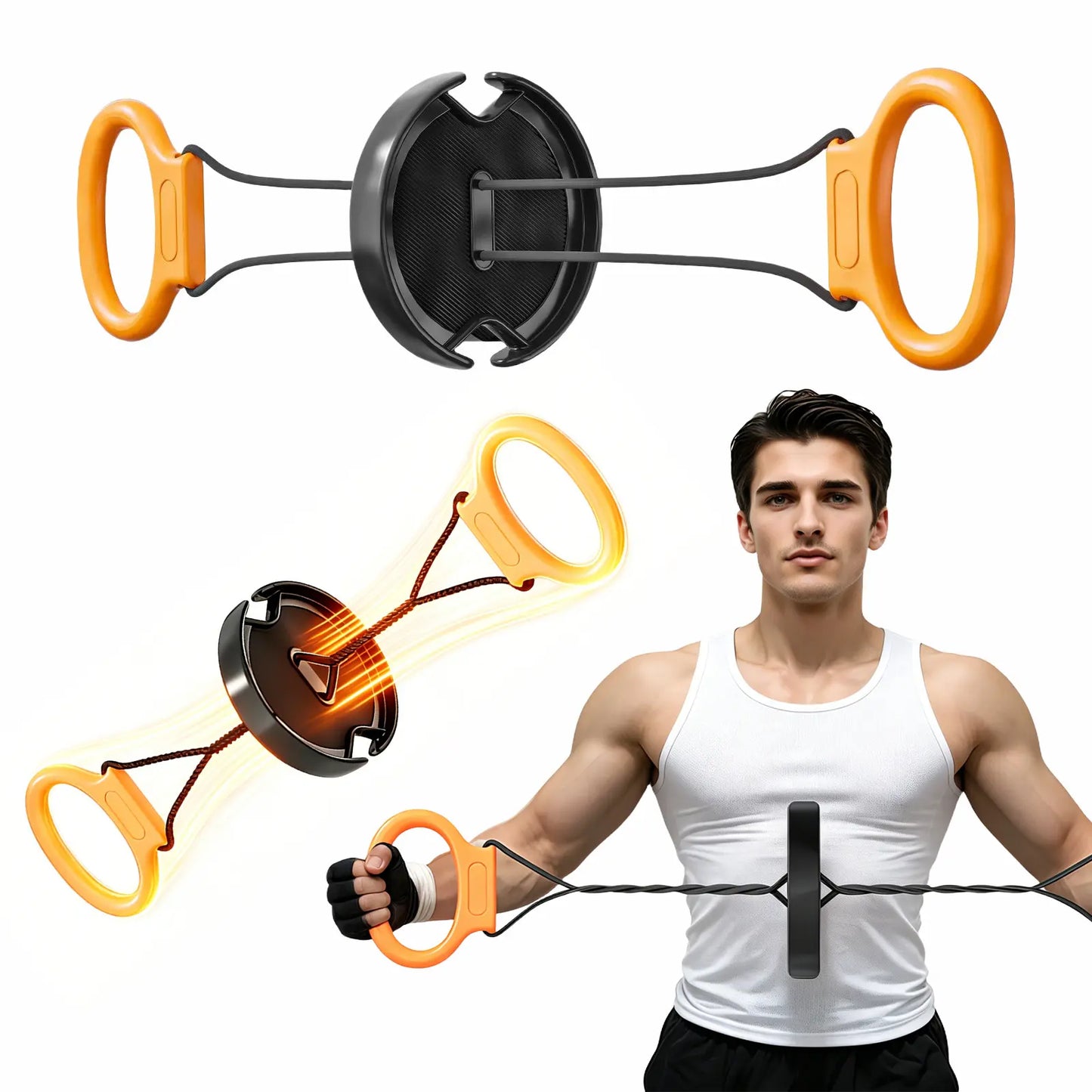 RENRUI Professional Fitness Resistance Bands for Arm and Back Training - Elastic Ropes for Pure Barre Workouts, Chest, Arm, and Shoulder Stretching, Ideal for Physical Therapy, Yoga, and Pilates